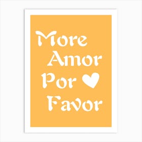 Maximalist Poster - More Amor Por Favor wall art Sunshine - Modern Eclectic Wall Art Yellow instant download - Love Quote - Printable Art Art Print