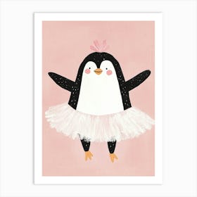 Ballerina Penguin Art Print