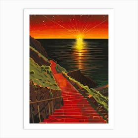 Stairs To The Sea Art Print