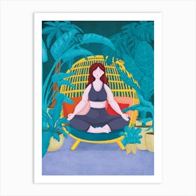 Meditation Chair Self Care Art Print