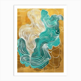 Abstract Wave Painting 9 Art Print