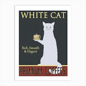 White Cat 3 Art Print