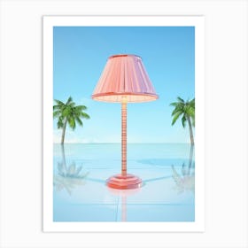 Lamp On The Beach Art Print