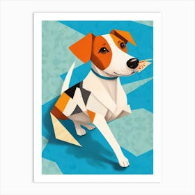 Origami Dog Art Print