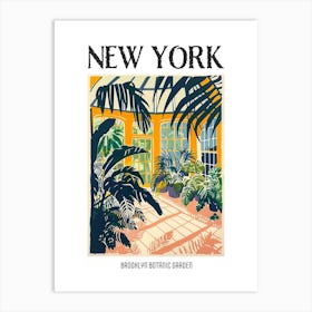 Brooklyn Botanic Garden New York Colourful Silkscreen Illustration 4 Poster Art Print