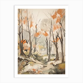 Autumn Fall Forest Pattern Painting 12 Art Print
