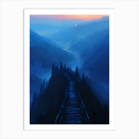 Sunrise Over The Mountains Art Print