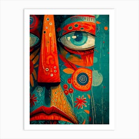 Face Of A Man Art Print