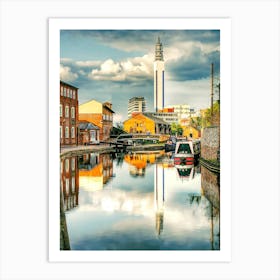 Reflections In The Canal In Birmingham Art Print