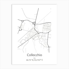 Collecchio,Italy Minimalist Map Art Print