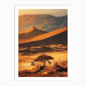 Sunset In The Namibia Desert Art Print