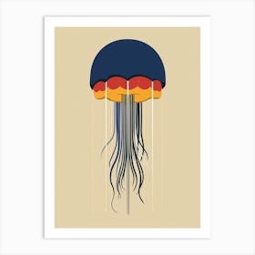 Sea Nettle Jellyfish Pop Art Illustration 1 Art Print