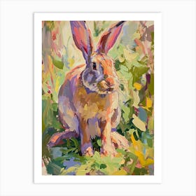 New Zealand Rabbit Painting 1 Art Print