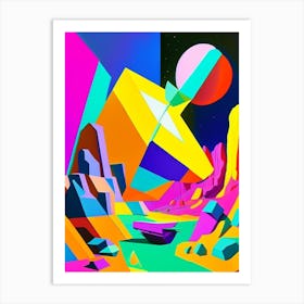 Asteroid Mining Abstract Modern Pop Space Art Print