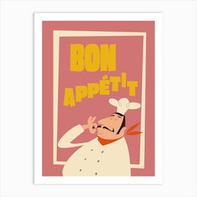 Bon Appetit Chef Print Art Print