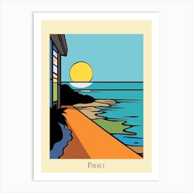 Poster Of Minimal Design Style Of Phuket, Thailand 1 Art Print