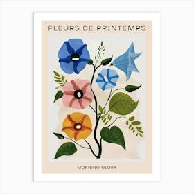 Spring Floral French Poster  Morning Glory 1 Art Print