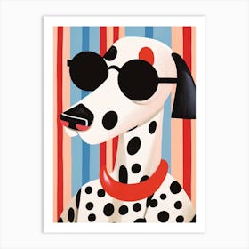Little Dalmatian Wearing Sunglasses Art Print