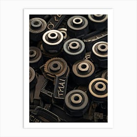 Pile Of Old Parts Art Print