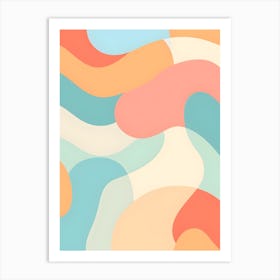 Abstract Pattern in Pastel Colors 2 Art Print