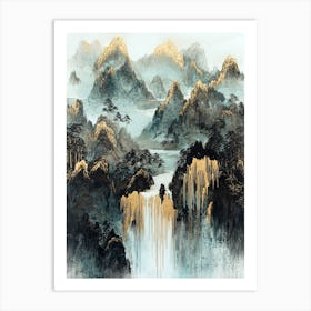 Carstensz Gold Glow Abstract Serenity Art Print