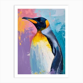 King Penguin Robben Island Colour Block Painting 3 Art Print
