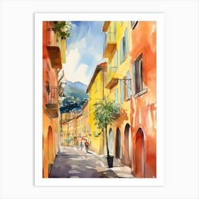 Trento, Italy Watercolour Streets 4 Art Print