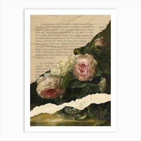 Roses In A Vase Art Print