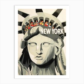 New York, Head Of Statue Of Liberty Art Print