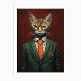 Gangster Cat Singapura 2 Art Print
