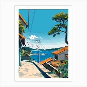 Naoshima Japan Colourful Illustration Art Print