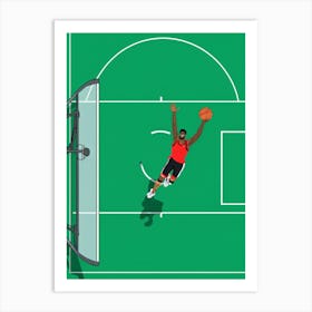 Basketball Player In Action 14 Art Print