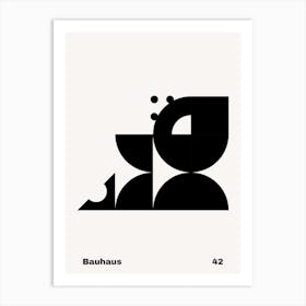Geometric Bauhaus Poster B&W 42 Art Print
