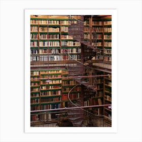 Historical art library at the Rijksmuseum in Amsterdam - art books and architecture photography by Christa Stroo Photography Art Print