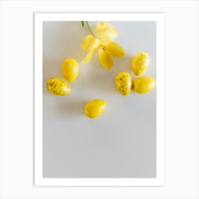 Yellow Easter Eggs Art Print