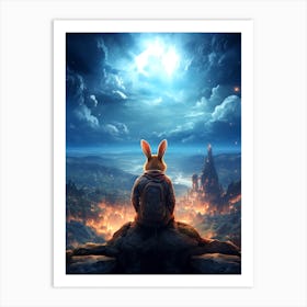 Rabbit In The Sky 1 Art Print