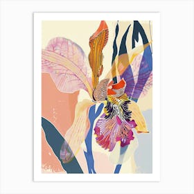 Colourful Flower Illustration Orchid 4 Art Print