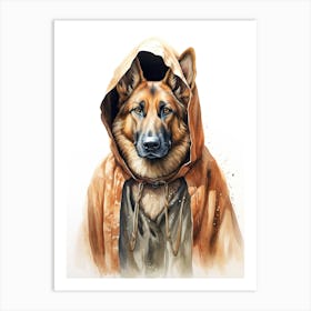 German Sheperd Dog As A Jedi 2 Art Print