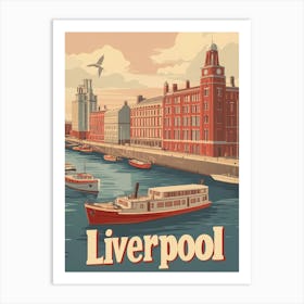 Aihrgdesign A Classic 1960s Travel Poster For Liverpool 1 Art Print