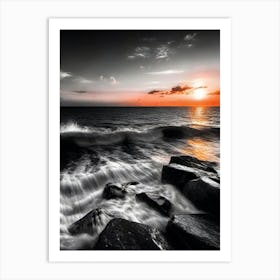 Sunset At The Beach 515 Art Print