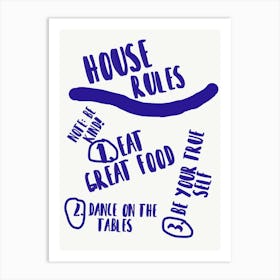 House Rules Art Print