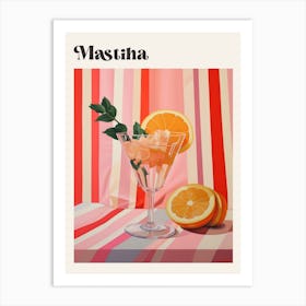 Mastiha Retro Cocktail Poster Art Print