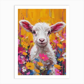 Lamb In The Meadow Art Print