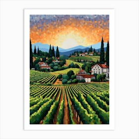 Woodinville Wine Country Fauvism 10 Art Print