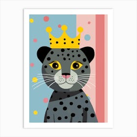 Little Panther 1 Wearing A Crown Art Print