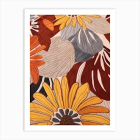 Fall Botanicals Daisy Art Print