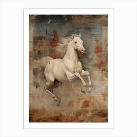 A Horse Painting In The Style Of Fresco Painting 1 Art Print