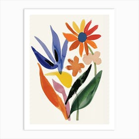 Painted Florals Bird Of Paradise 3 Art Print