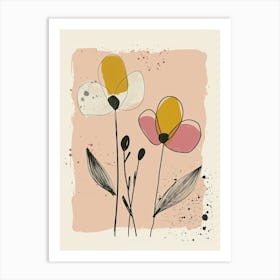 Manama Flower Market Boho Minimalist Style Art Print