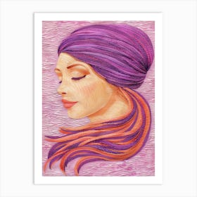 Purple Turban Art Print